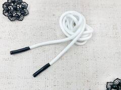 Шнур, ш. 6 мм, L 118 см, белый с чёрным