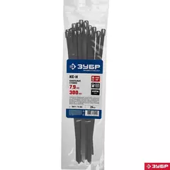 ЗУБР КС-Н, 7.9 x 300 мм, 25 шт, кабельные стяжки нержавеющие, Профессионал (30971-79-300)