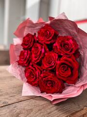 Букет "Розовая страсть" 9 шт.