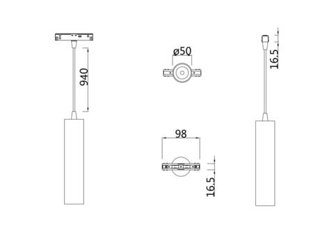 Трековый подвесной светильник Maytoni Focus led TR016-2-12W4K-W