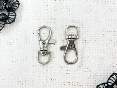 Карабин поворотный, р. 35 мм, никель