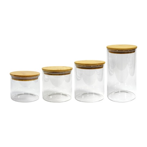 Контейнер для продуктов с крышкой Nässla (500ml.), контейнер-стекло, крышка-бамбук