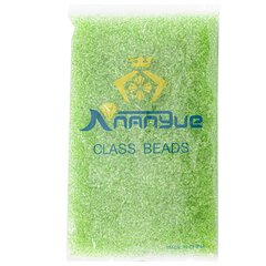 
          Бисер Alingar размер №8 вес 450 гр., прозрачный кристалл, внутри салатовый, пакет