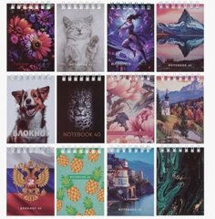 Блокнот А6 40л принт в ассорти