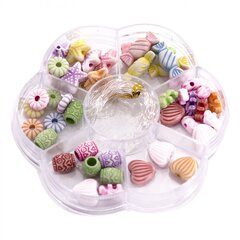 
          Набор для создания украшений-бусины Alingar, 80х80х12 мм, "Candy", 6 видов бусин, 1х1,1 м леска, пластик.пенал