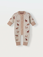 Комбинезон вязаный (лошадки)