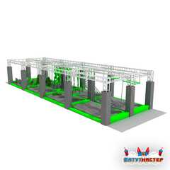 Батутный центр ниндзя парк «Академия прыжков», 18×5×3,5 м