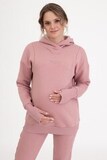 Утепленный спортивный костюм для беременных и кормящих 16034 пудра