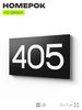 Номер на дверь 405, табличка на дверь для офиса, квартиры, кабинета, аудитории, склада, черная 120х70 мм, Айдентика Технолоджи