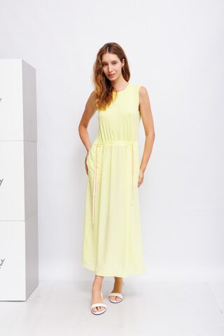 Marc Cain Sports Платье комбинированное с хлопковым трикотажем