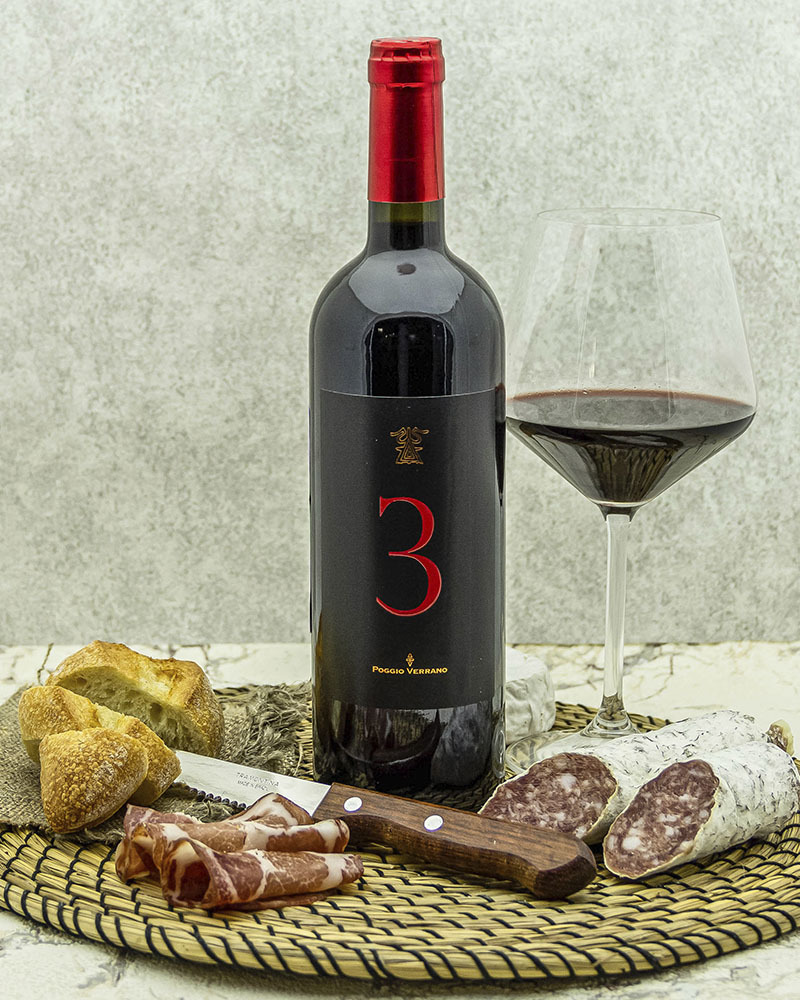 Вино Poggio Verrano Поджио Верано 3 Красное Ссухое 2010 г.у. 14% 0,75 л.