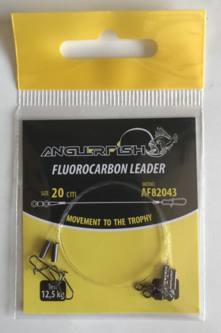 Anglerfish Fluorocarbon Leader(Hard) 0.43mm 20cm, 2 шт
