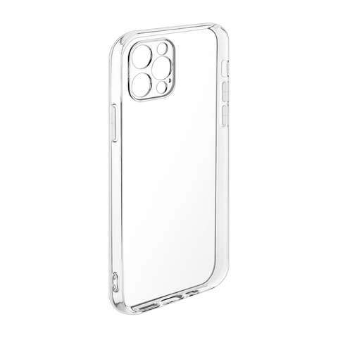 Силиконовый чехол TPU Clear case с защитой камеры (толщина 2.0 мм) для iPhone 12 Pro (Прозрачный)