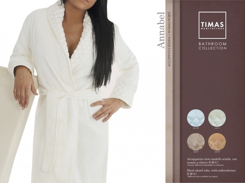 Халат махровый Timas Annabel молочный