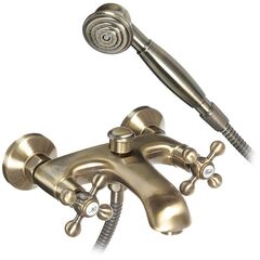 Смеситель для ванны, Frap, корот изл, с кран-буксой, бронз, F3019-4