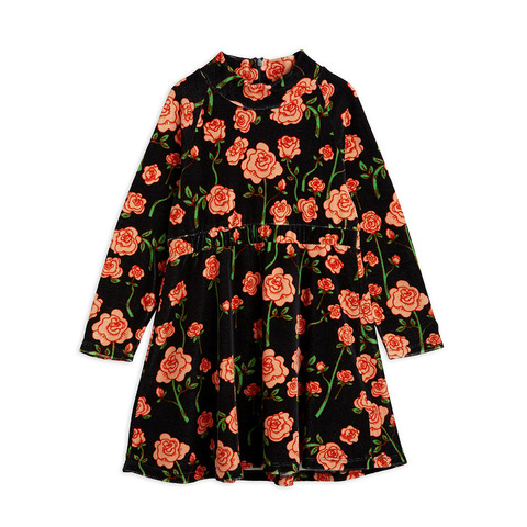 Платье Mini Rodini Roses Velour Black