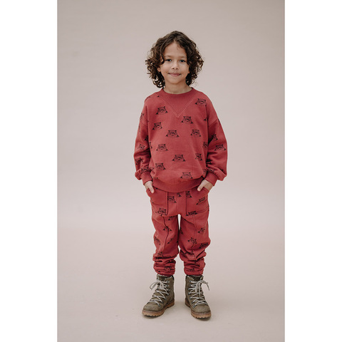 Свитшот от Sproet&Sprout (Модель V-Neck Marmot Barn Red)