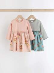 Платье для девочки Next B50-483, 2 шт, Розовый, Голубой