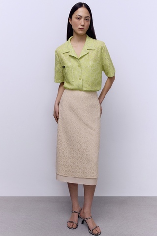 Юбка А-лайн с кружевом