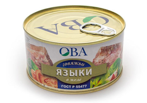 Языки говяжие в желе "OBA", 325г