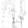 Смеситель для кухни с выдвижным изливом Ideal Standard CeraPlan III B0960AA