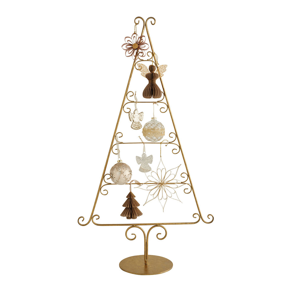 Golden metal decorative christmas tree l 50cm x H 90cm