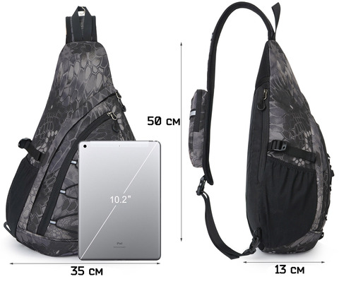 Картинка рюкзак однолямочный Nevo Rhino 9070 Python Print - 6