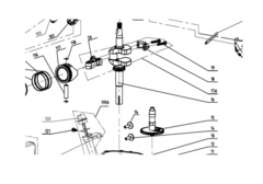 Коленвал DDE T475 1P65-MS (короткий) / для двигателя  несамоходной газонокосилки