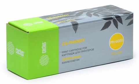 Картридж лазерный Cactus CS-PH6000Y 106R01633 желтый (1000стр.) для Xerox Phaser 6000/6010