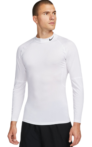 Термобелье Nike Pro Dri-FIT Fitness Mock-Neck Long-Sleeve - white/black