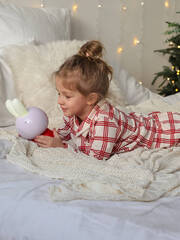 Пижама с воротником Mjölk Клетка новогодняя