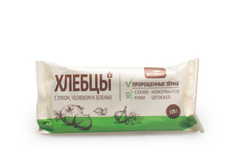 Хлебцы с чесноком и луком ВкусВилл, 120г