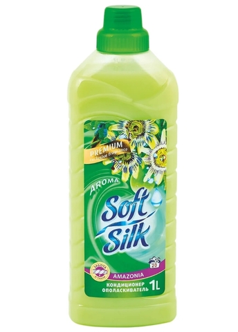 Soft silk Ополаскиватель для тканей Amazonia 1л Фабрика Ромакс