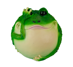 Фигурка Лягушка толстая с прикрытым глазом (полистоун)