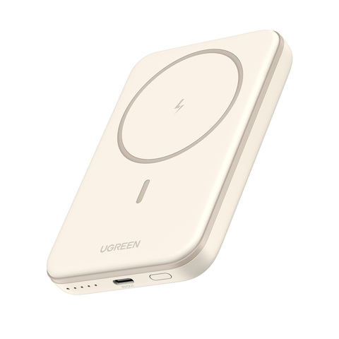Внешний аккумулятор UGREEN PB521 (45207) 20000 PD 30W Power Bank встр. кабель USB-C, белый