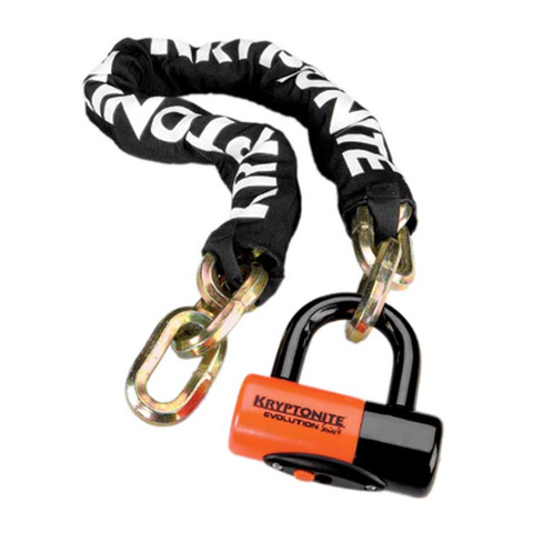 Картинка замок велосипедный Kryptonite U-locks New York Chain 1210 (12mm x 100cm) with EVS4 Disc 14mm Shackle  - 1