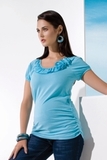 Блузка для беременных 01456 бирюзовый
