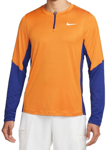 Футболка теннисная tenisowy Nike Dri-Fit Adventage Camisa M - light curry/deep royal blue/white