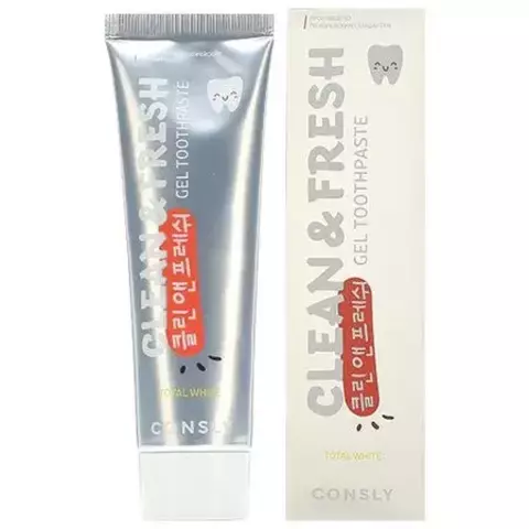 Consly Clean&Fresh Toothpaste Total White Паста зубная гелевая отбеливающая с фтором