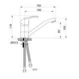 Смеситель для раковины WesnaArt LISTOK LIS01-220, хром