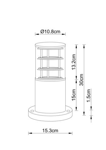 Ландшафтный светильник Arte Lamp TOKYO A5315FN-1BK