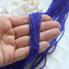 Бусины стеклянные сапфировые круглые 2 мм, К160