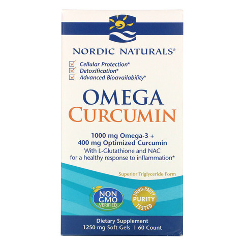 Nordic Naturals, Omega Curcumin, 1250 мг, 60 капсул
