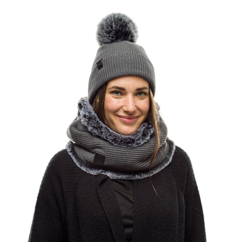 Картинка шапка вязаная Buff Hat Knitted Kesha Grey - 2