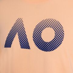 Теннисная футболка Australian Open T-Shirt AO Textured Logo - mellow peach
