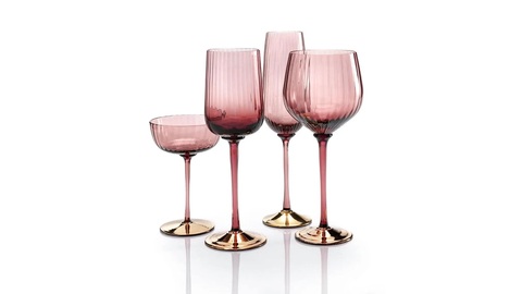 Набор фужеров для шампанского 6шт 25см Nason Moretti Cote d'or розовый