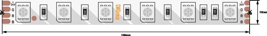 Светодиодная лента SWG 14,4W/m 60Led/m 5050SMD RGB 5M SWG560-24-14.4-RGB-M 009271