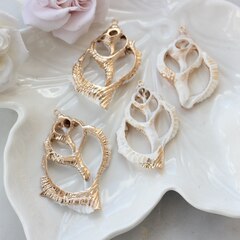 Подвеска Ракушка с позолотой 45-60 на 30-45 мм, РК053