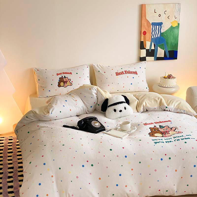 Комплект Полуторка Велюр Кружки разноцветные