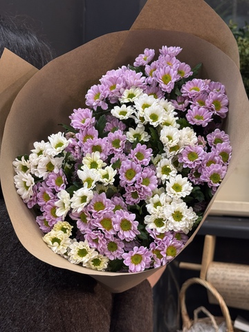 Букет из 15 сантини в крафте